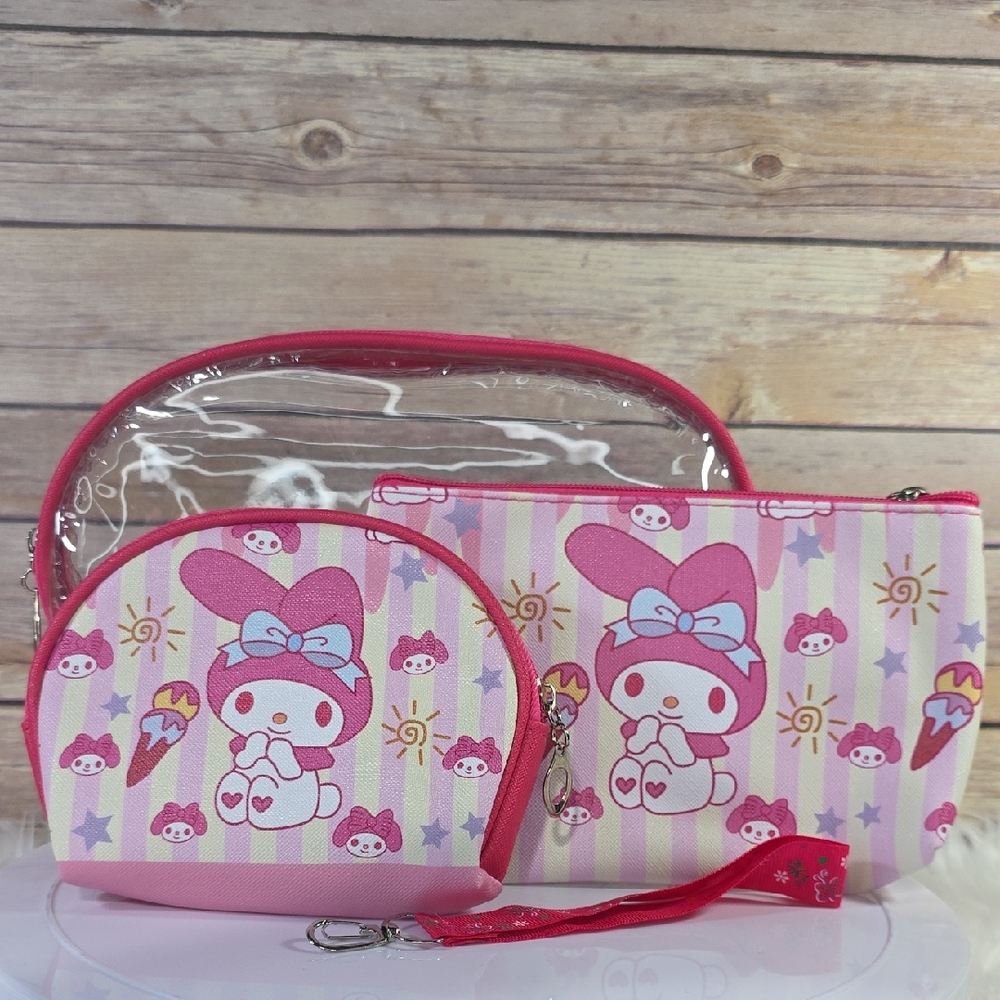 My Melody Cosmetic Pouch Trio With Strap